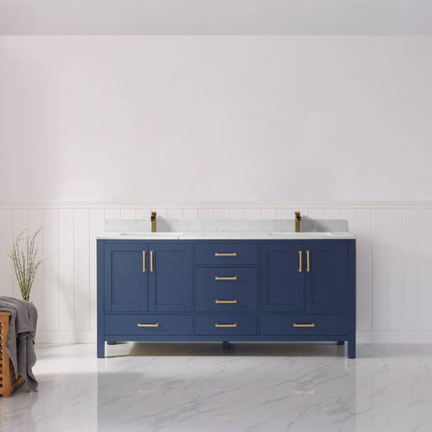 Everly Quinn Ryland 60'' Freestanding Double Bathroom Vanity with